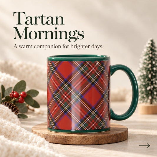 Cozy Christmas Gift Box with a Tartan Mug, Honey and Fuzzy Socks - Gifterria US - Gift Box