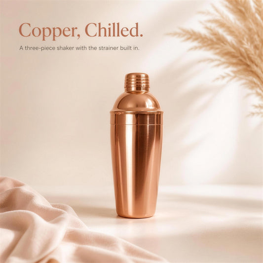 Elegant Cocktail Gift Box with a Copper Shaker, Glasses and Recipe Book - Gifterria US - Gift Box