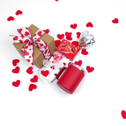 Romantic Gift Set with Tumbler, Plush Socks, Chocolates, and More