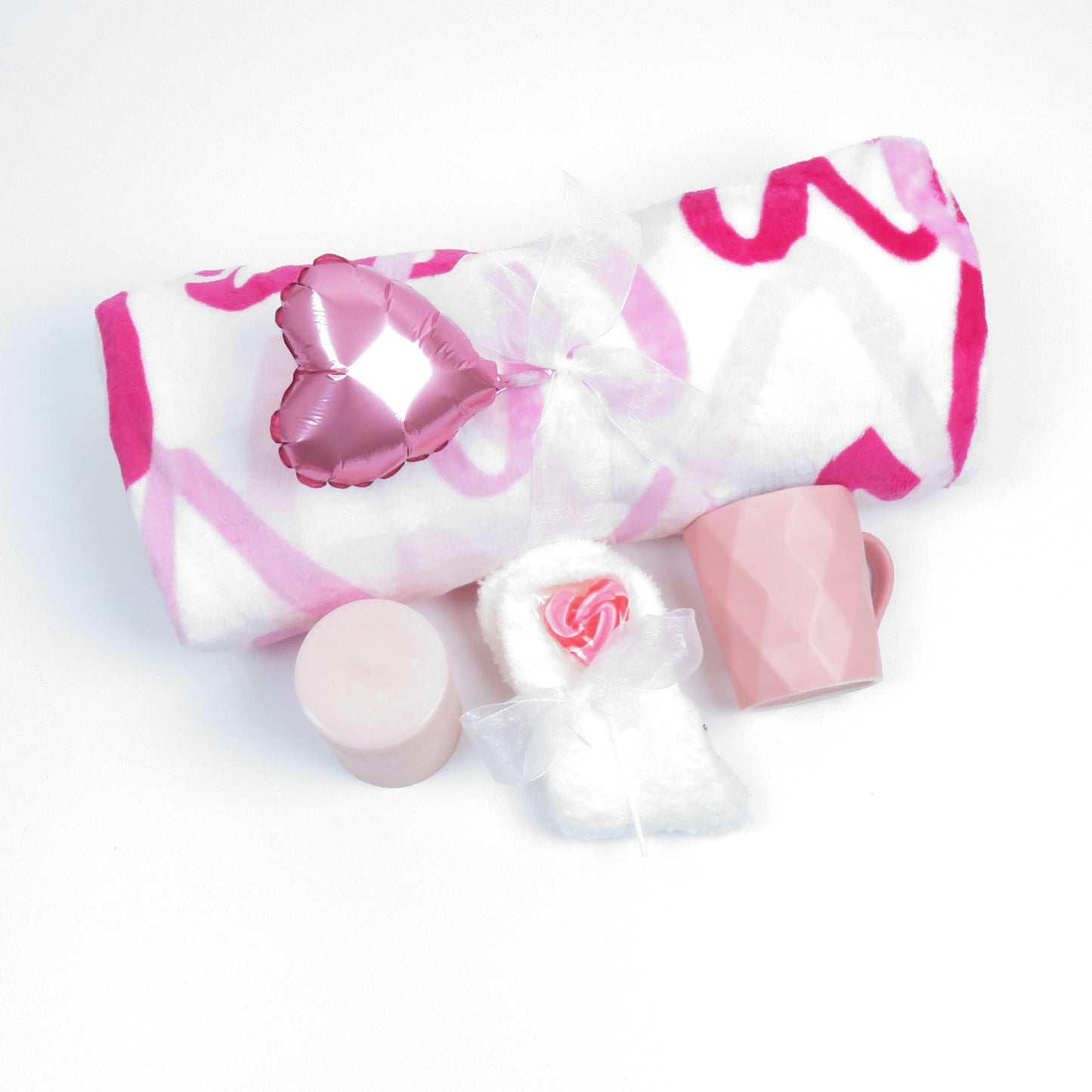 Romantic Gift Set with Cozy Blanket and Sweet Treats