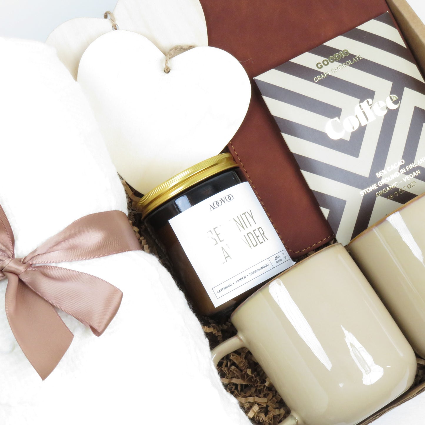Cozy Comfort Gift Box with a Soft Blanket, Mugs & Journal
