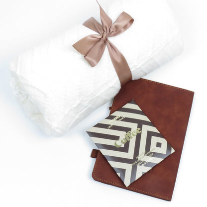 Cozy Comfort Gift Box with a Soft Blanket, Mugs & Journal