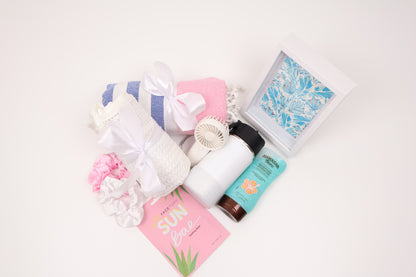 Elegant Summer Gift Box for Her with Turkish Towels and Sun Care Essentials
