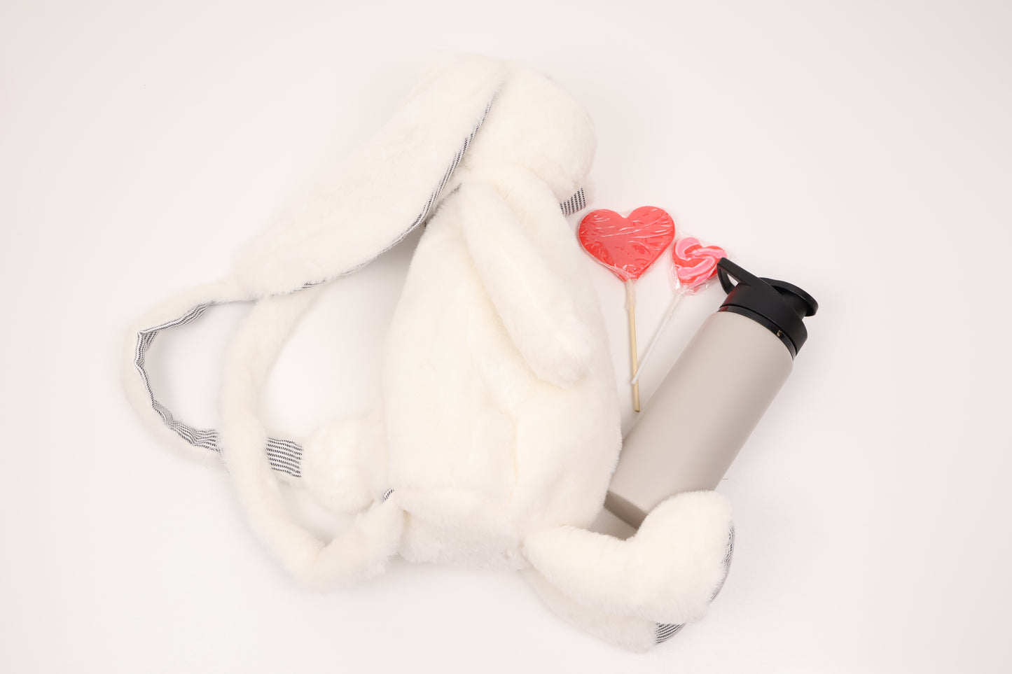 Cozy Plush Backpack Gift Set for Kids with an Insulated Bottle and Treats