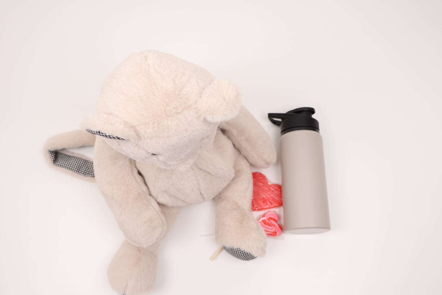 Cozy Plush Backpack Gift Set for Kids with an Insulated Bottle and Treats
