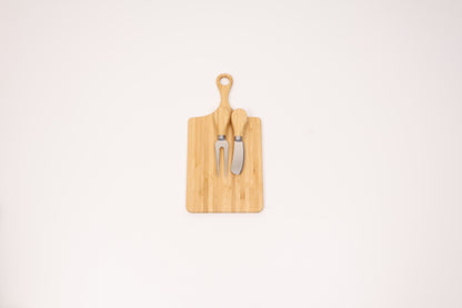 Elegant Entertaining Gift Box with a Bamboo Cheese Board and Copper Shaker