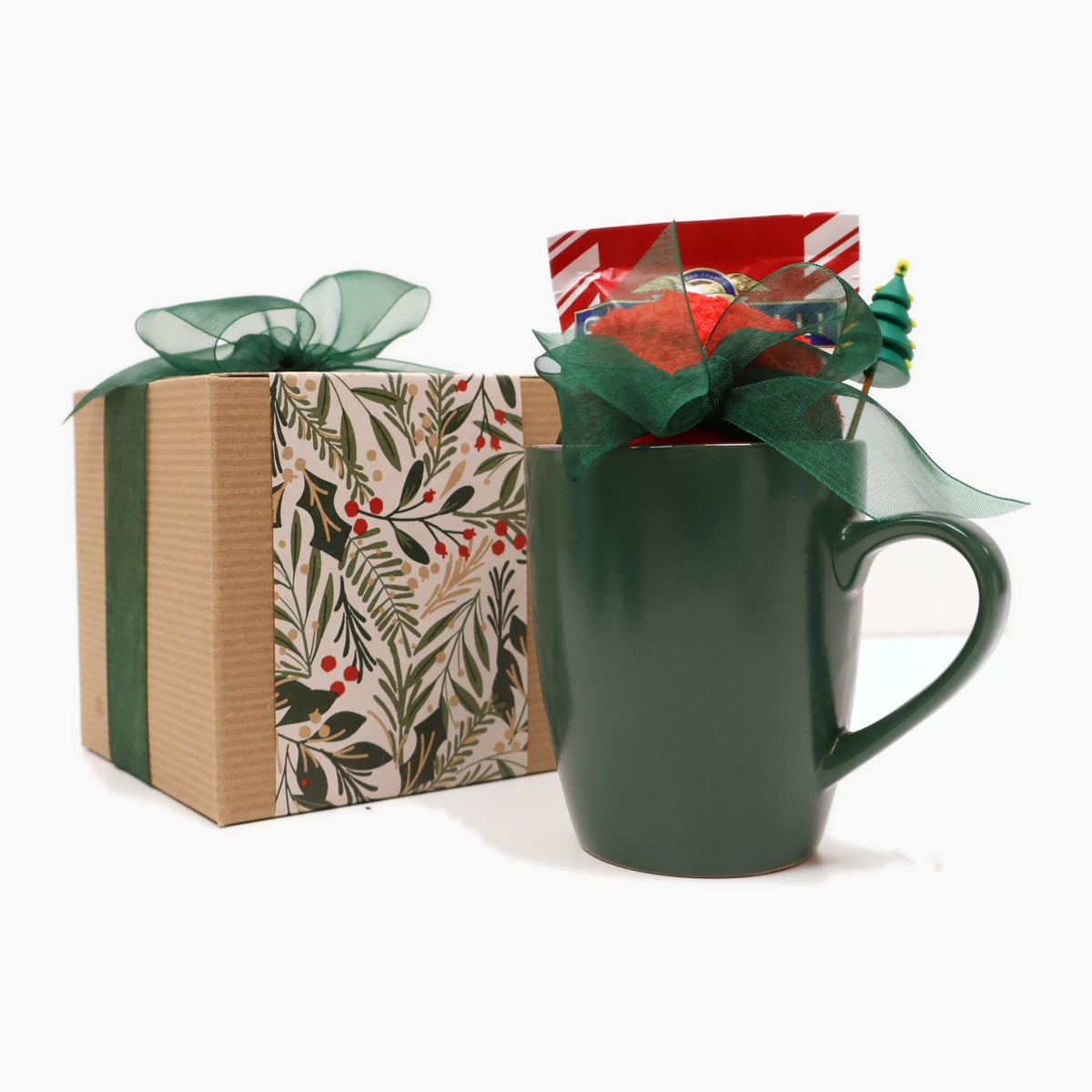 Christmas Cocoa Gift Box with a Mug, Stocking Socks and Peppermint Hot Cocoa - Gifterria US - Gift Box