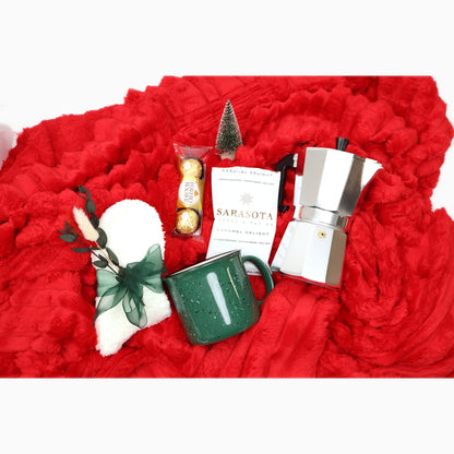 Cozy Christmas Coffee Gift Box - flat lay