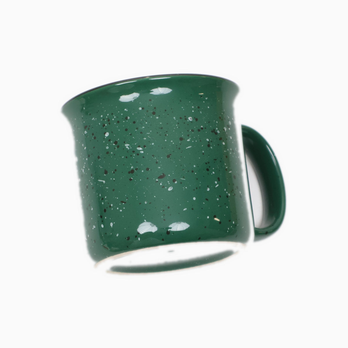 Cozy Christmas Coffee Gift Box - green speckled camp mug