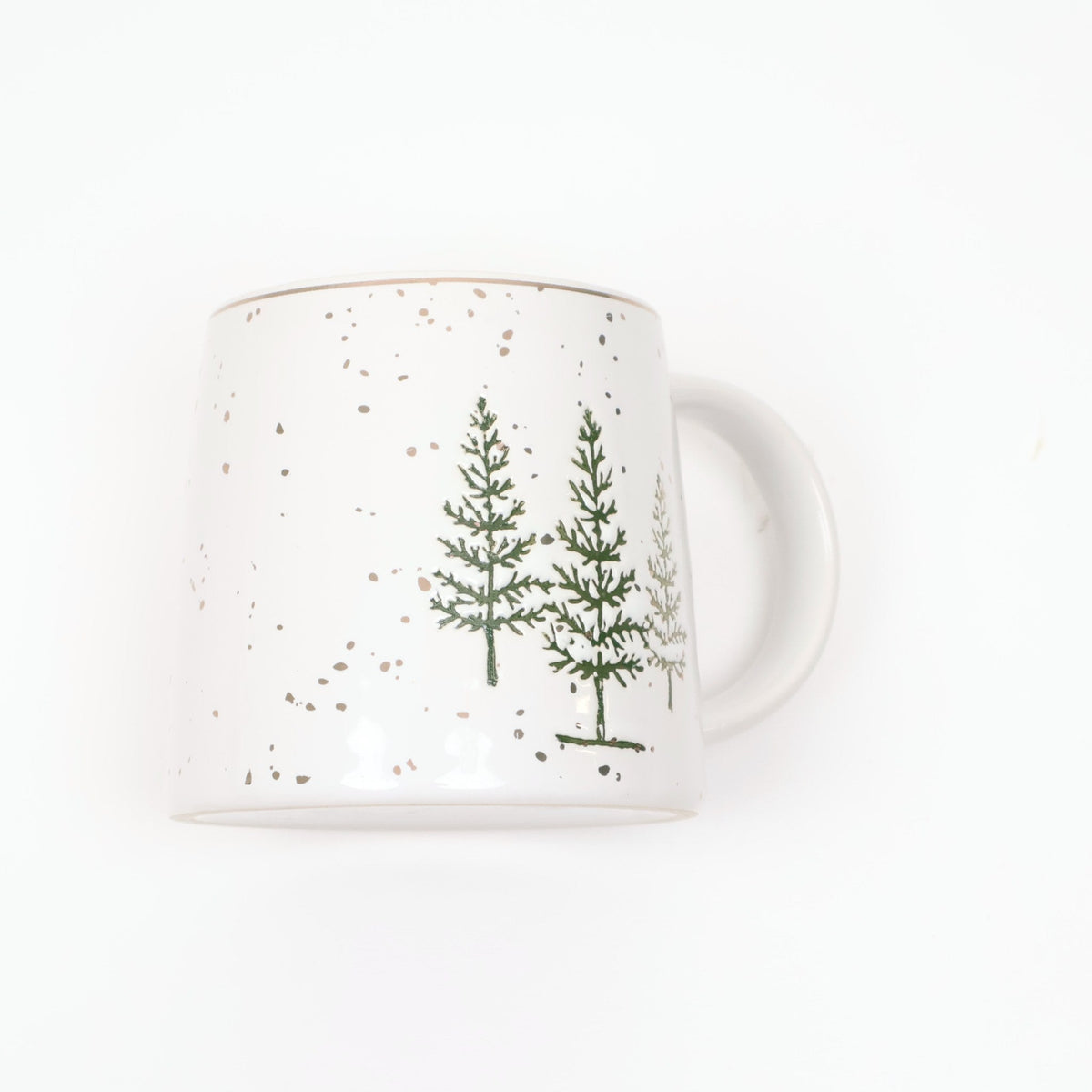Cozy Christmas Gift Box - tree print ceramic mug