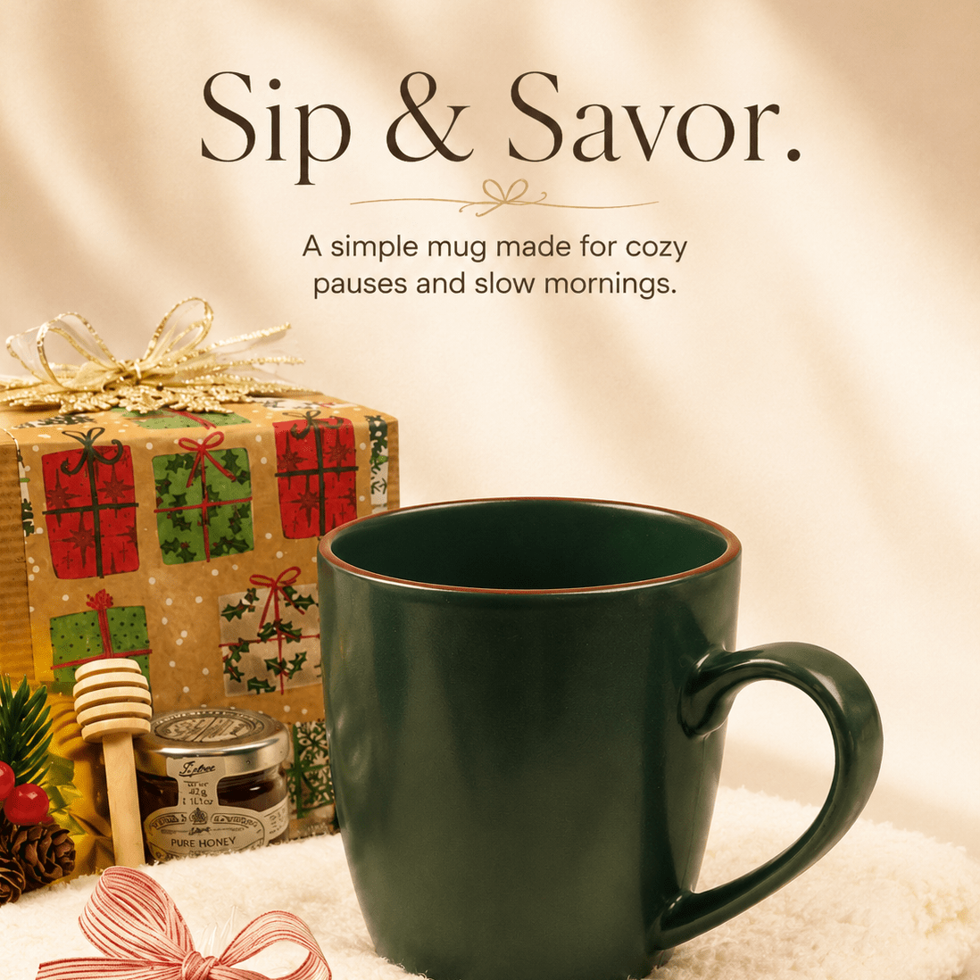 Cozy Christmas Green Mug Gift Set - Gifterria US - 