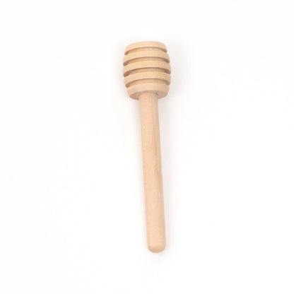 Turned wooden honey dipper