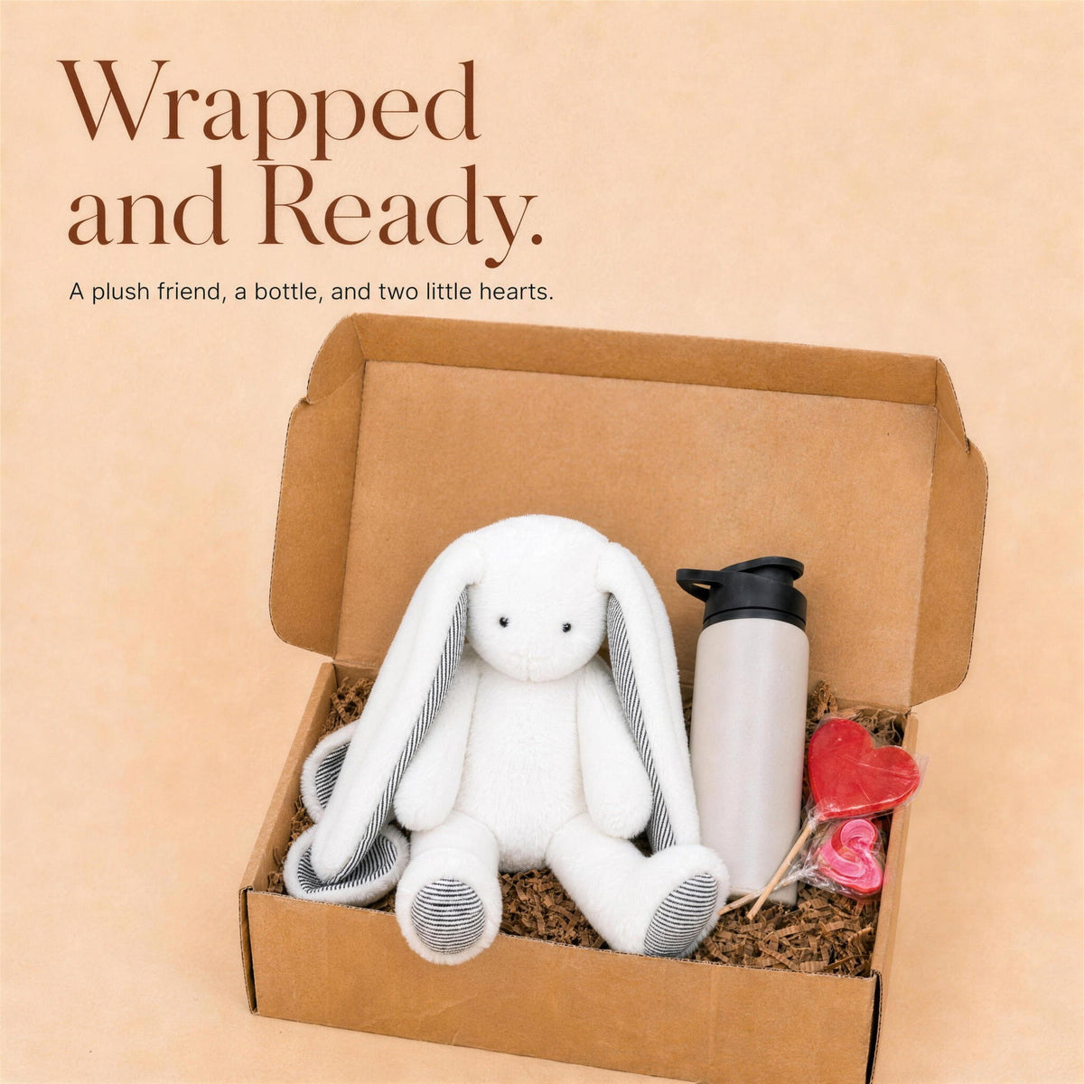 Cozy Plush Backpack Gift Set for Kids with an Insulated Bottle and Treats - Gifterria US - Gift Set