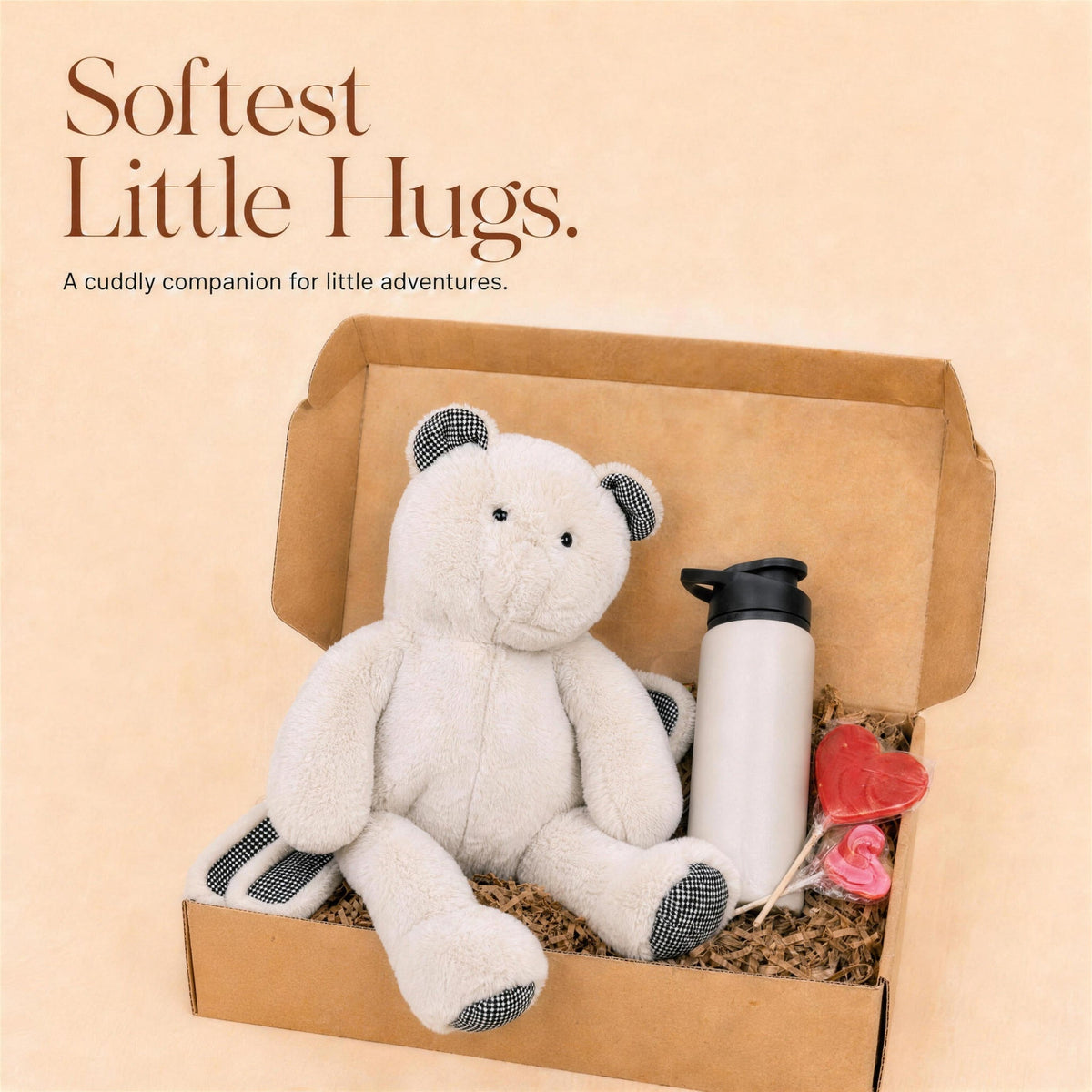 Cozy Plush Backpack Gift Set for Kids with an Insulated Bottle and Treats - Gifterria US - Gift Set
