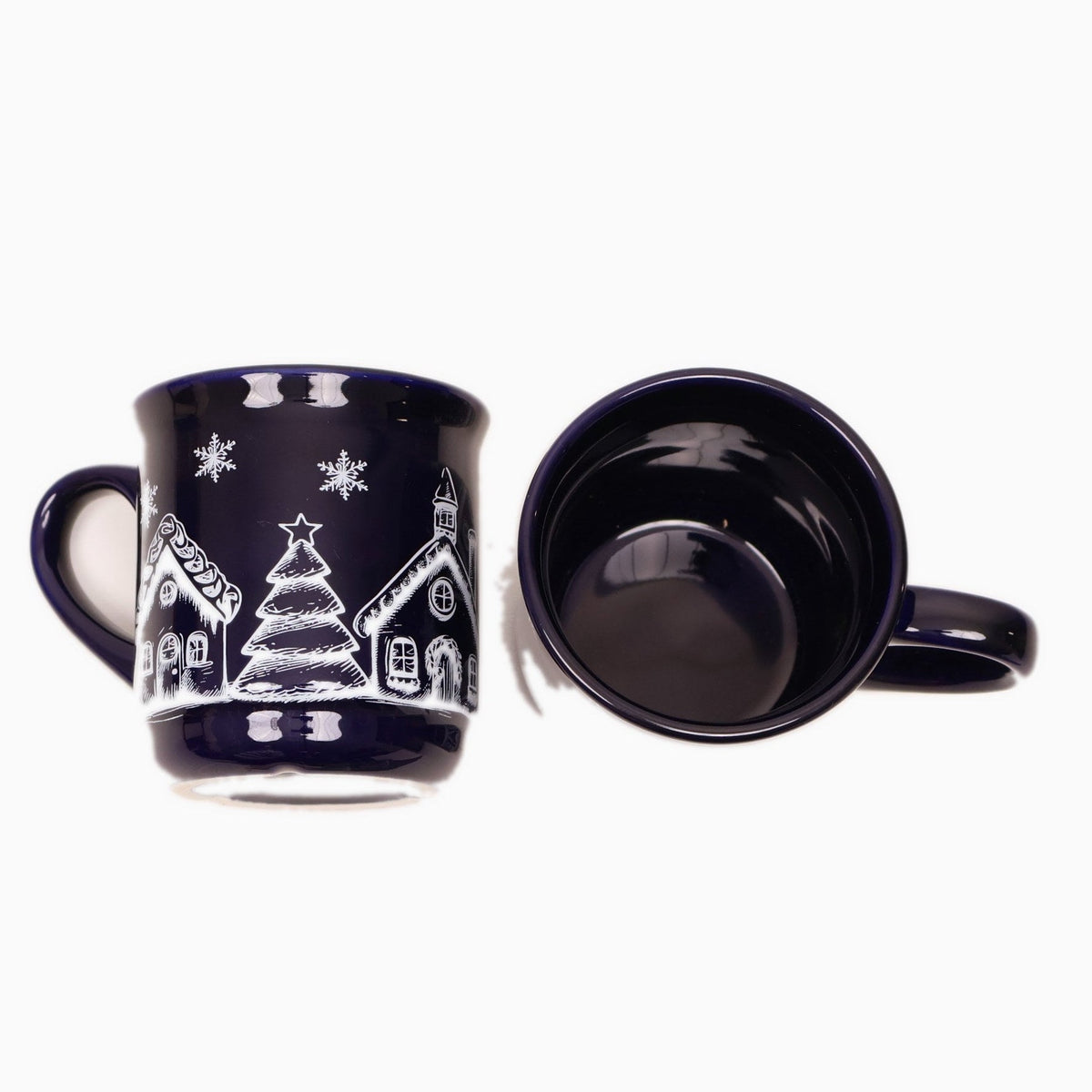 Cozy Winter Gift Box for Two with Village Mugs, Placemats and a Knit Throw - Gifterria US - Gift Box