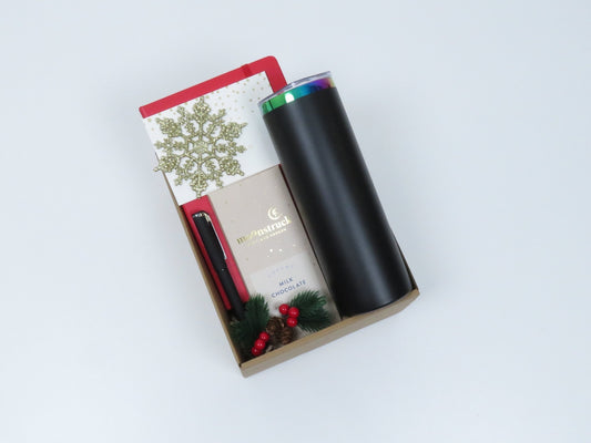 Elegance Gift Set with Chocolate, Notebook, and Decorative Items - Gifterria US - Gift Set