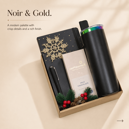 Elegance Gift Set with Chocolate, Notebook, and Decorative Items - Gifterria US - Gift Set