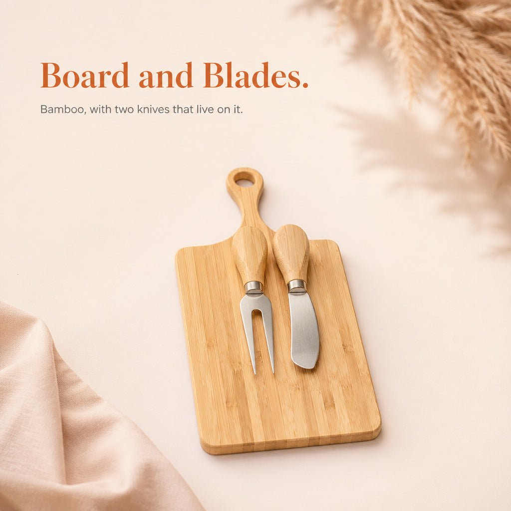 Elegant Entertaining Gift Box with a Bamboo Cheese Board and Copper Shaker - Gifterria US - Gift Box