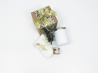 Elegant Gift Set with Honey, Tumbler, and Cozy Socks - Gifterria US - Gift Set
