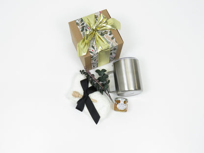 Elegant Gift Set with Honey, Tumbler, and Cozy Socks - Gifterria US - Gift Set
