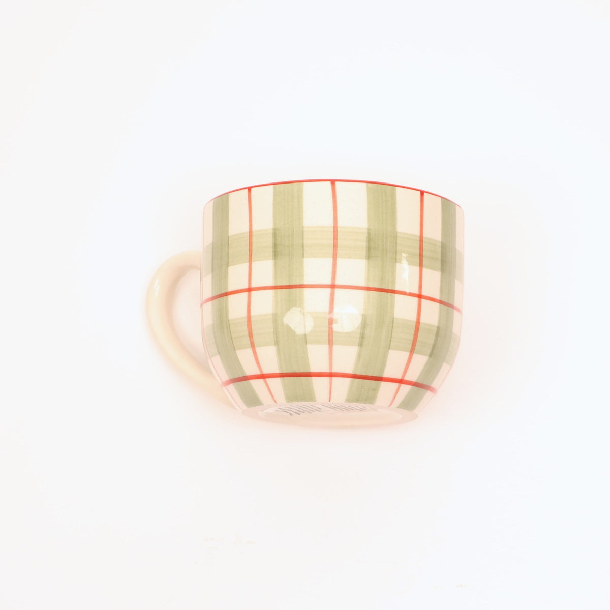 Festive Christmas Gift Box - plaid ceramic mug
