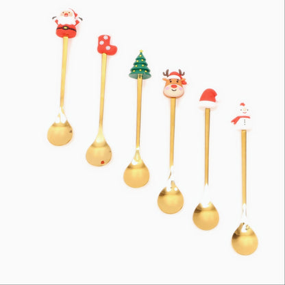 Festive Christmas Gift Box - festive gold spoons