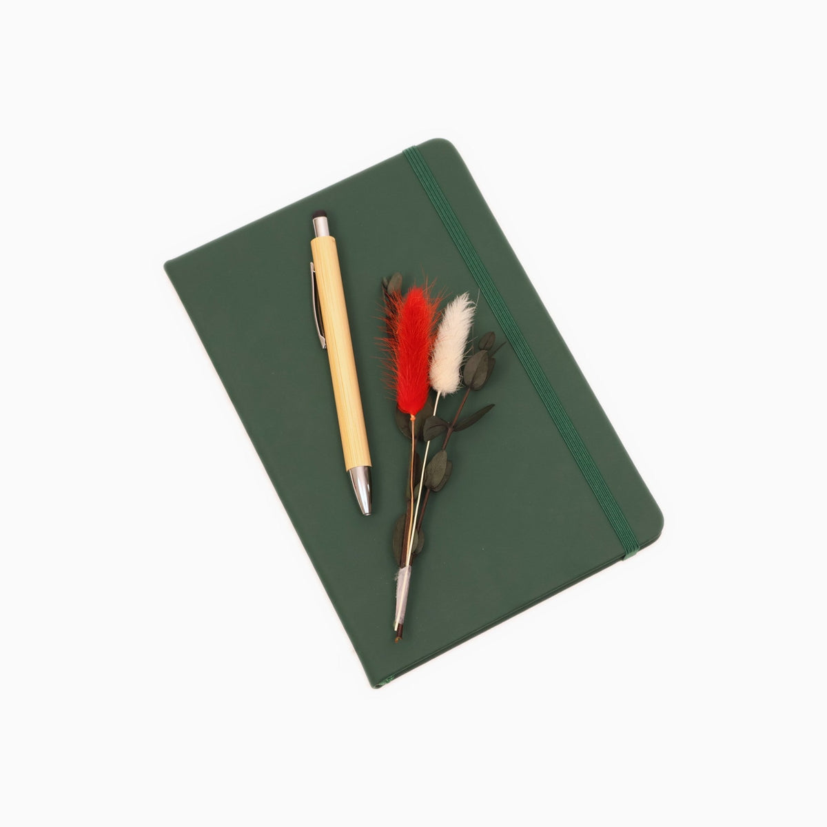 Festive Christmas Gift Box - notebook with pen and sprig