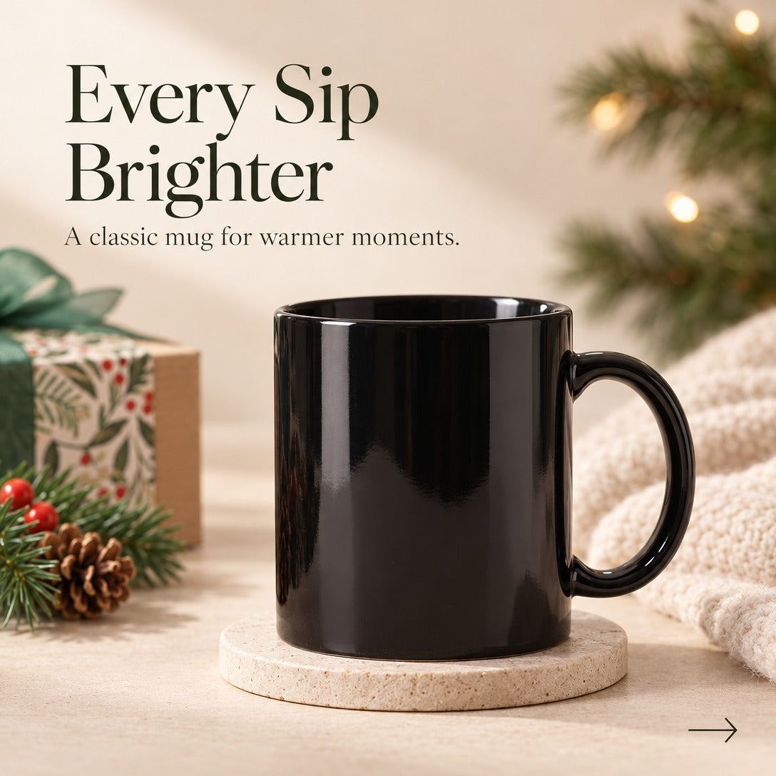 Festive Christmas mug gift box with fuzzy socks item detail 2