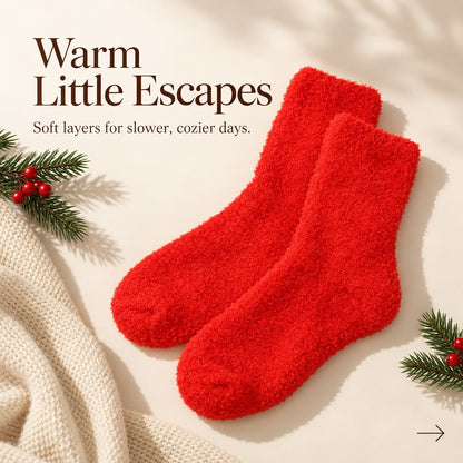 Festive Christmas mug gift box with fuzzy socks item detail 4