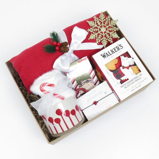 Festive Warmth & Sweet Surprises Holiday Gift Box - Gifterria US - Gift Box
