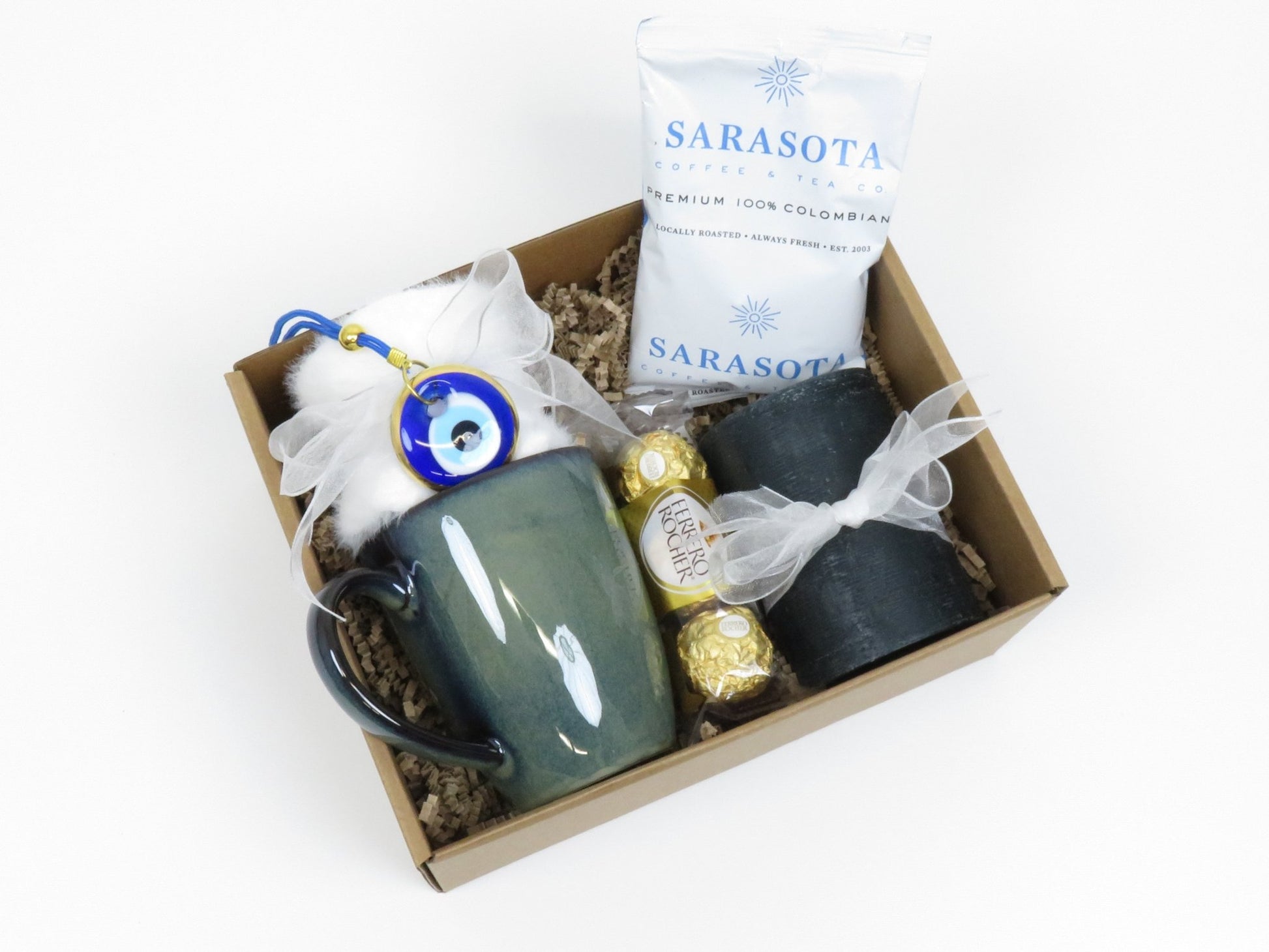 Gift Box with Coffee, Handmade Mug, and Chocolates - Gifterria US - Gift Box