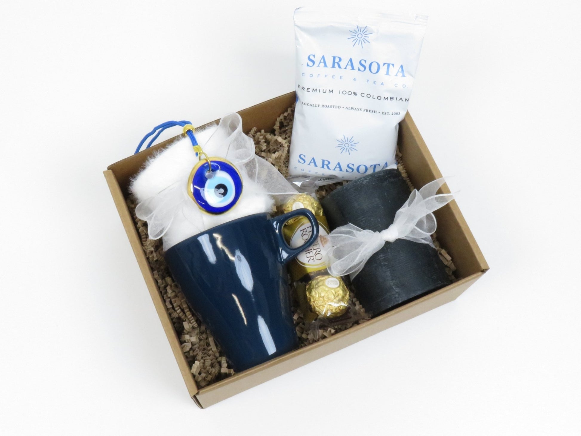 Gift Box with Coffee, Handmade Mug, and Chocolates - Gifterria US - Gift Box