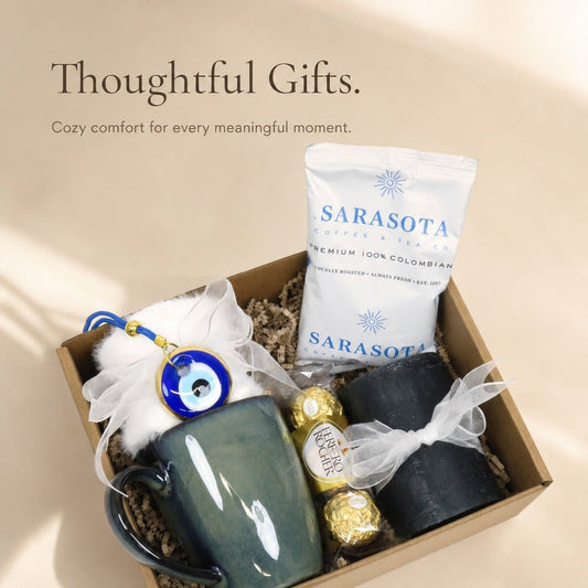 Gift Box with Coffee, Mug, and Chocolates - Gifterria US - Gift Box