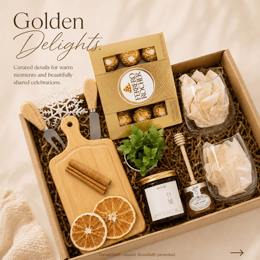Gourmet Honey & Wine Gift Box with Cheese Knife and Glasses - Gifterria US - Gift Box