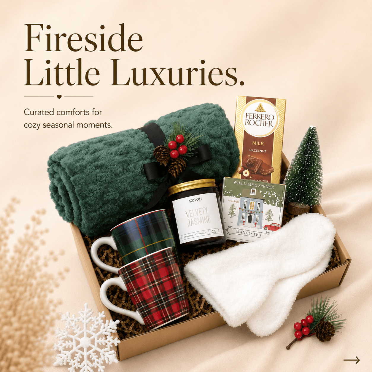 Holiday Cozy Gift Box - Christmas Gift Set for Her - Gifterria US - 