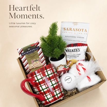 Holiday Gift Box with Gourmet Treats and Festive Decor - Gifterria US - Gift Box
