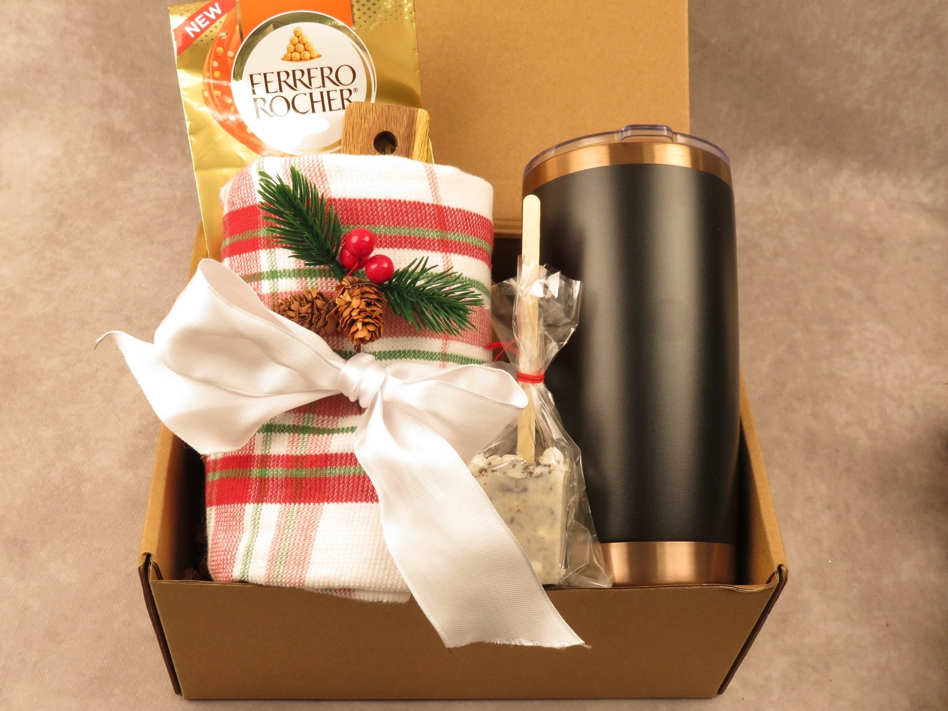 Holiday Gift Set with Insulated Tumbler and Festive Treats - Gifterria - Gift Set