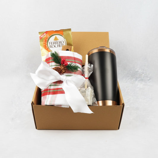 Holiday Gift Set with Insulated Tumbler and Festive Treats - Gifterria - Gift Set
