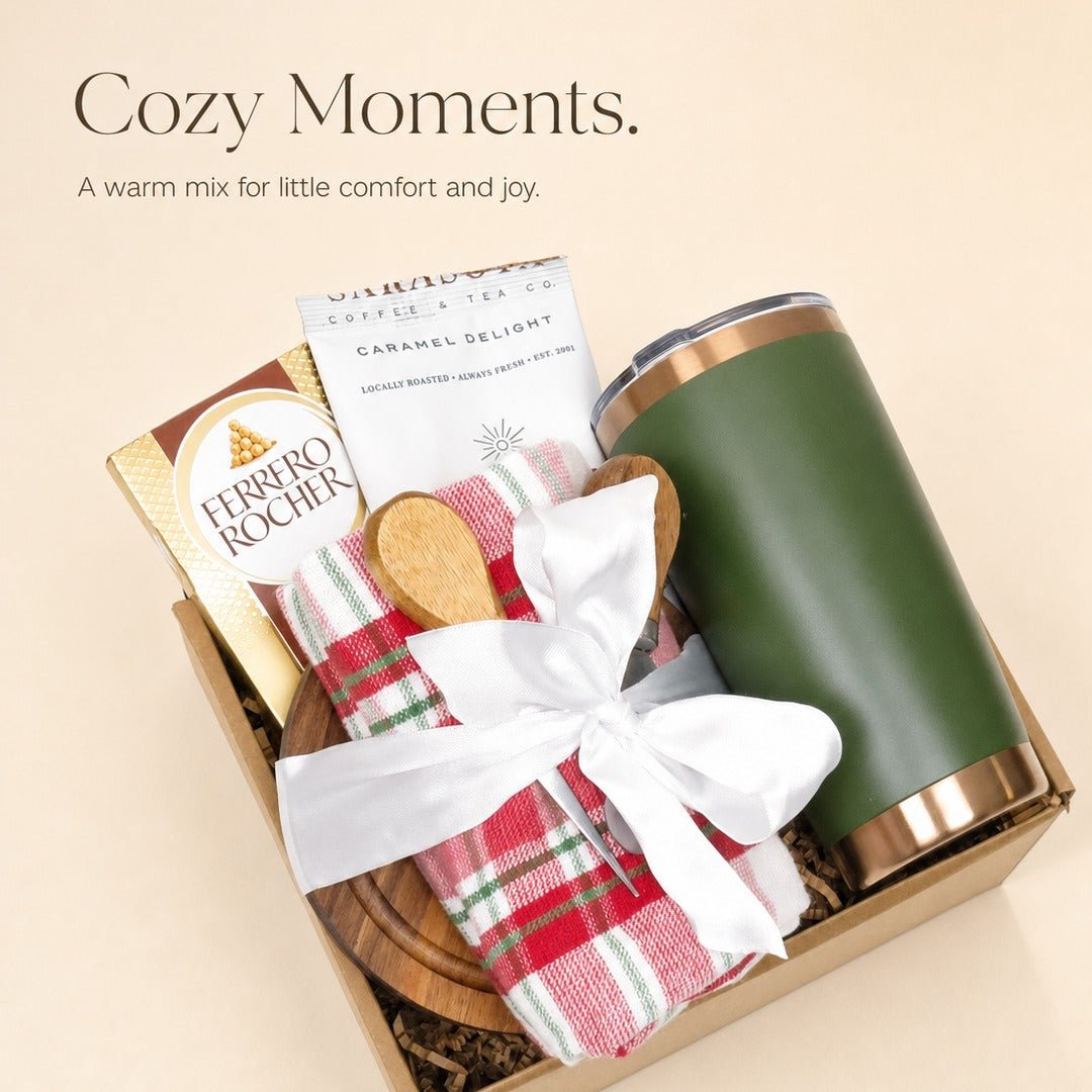 Holiday Gift Set with Insulated Tumbler and Festive Treats - Gifterria US - Gift Set