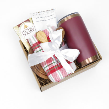 Holiday Gift Set with Insulated Tumbler and Festive Treats - Gifterria US - Gift Set