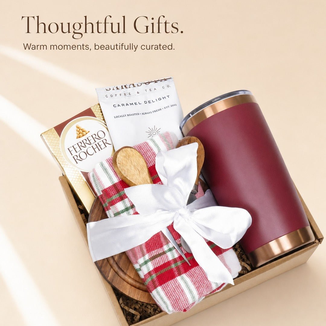 Holiday Gift Set with Insulated Tumbler and Festive Treats - Gifterria US - Gift Set
