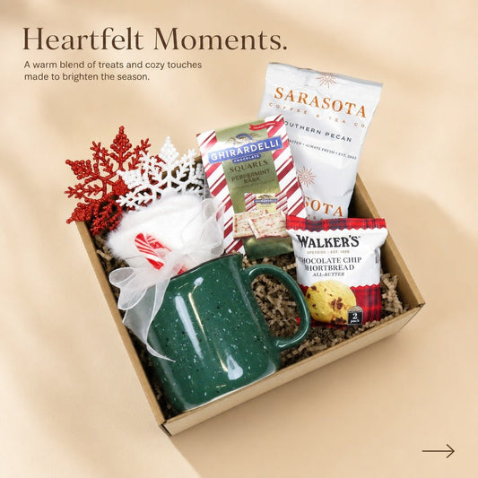 Holiday Indulgence & Cheer Gift Box with Assorted Treats and Decorations - Gifterria US - Gift Box