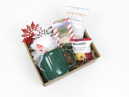 Holiday Indulgence & Cheer Gift Box with Assorted Treats and Decorations - Gifterria US - Gift Box