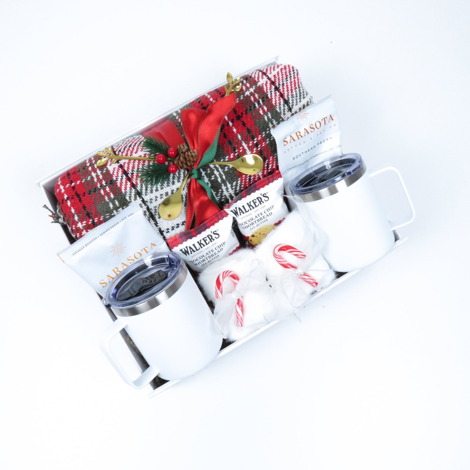 Holiday Warmth & Joy Gift Set with Mugs and Gourmet Treats - Gifterria US - Gift Set