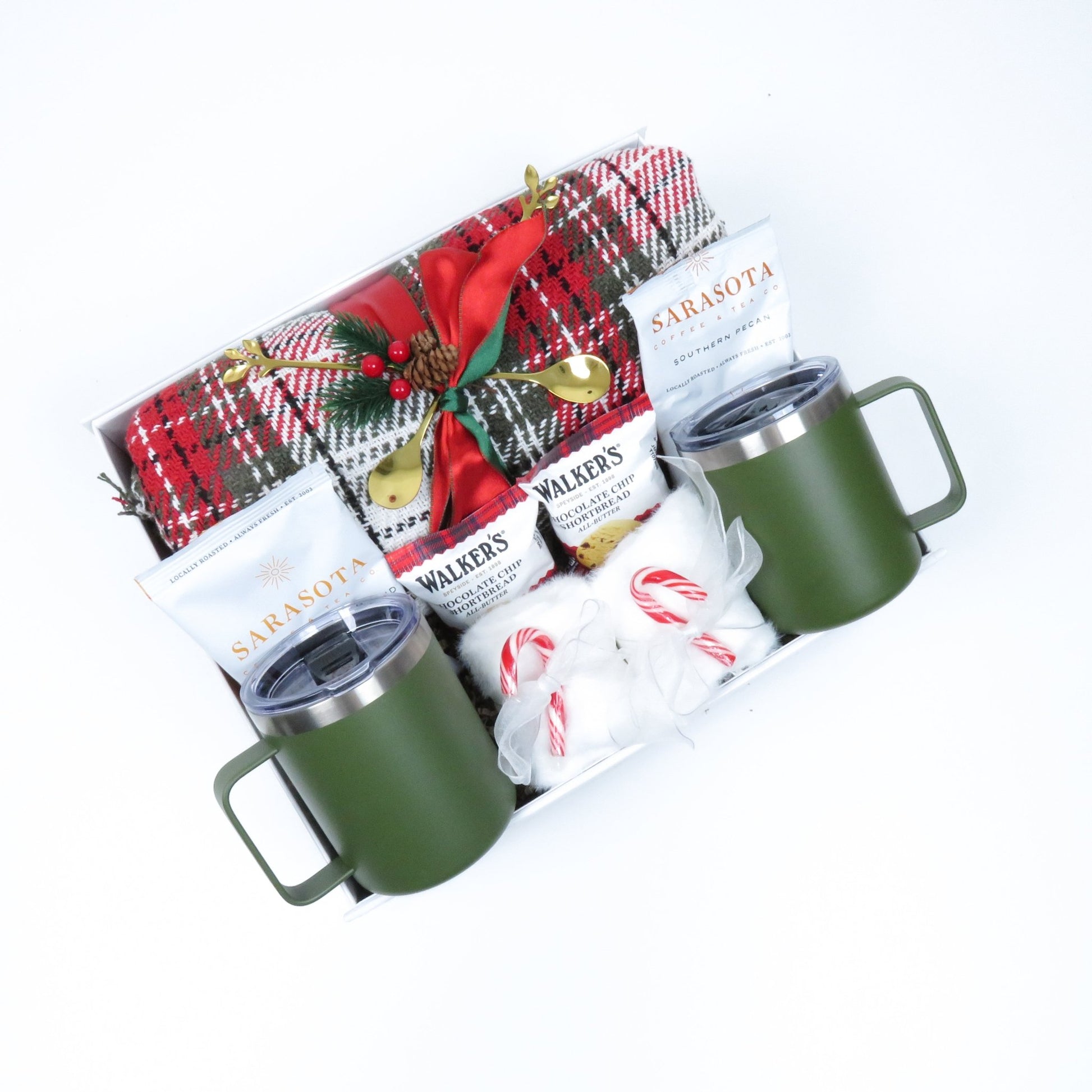 Holiday Warmth & Joy Gift Set with Mugs and Gourmet Treats - Gifterria US - Gift Set