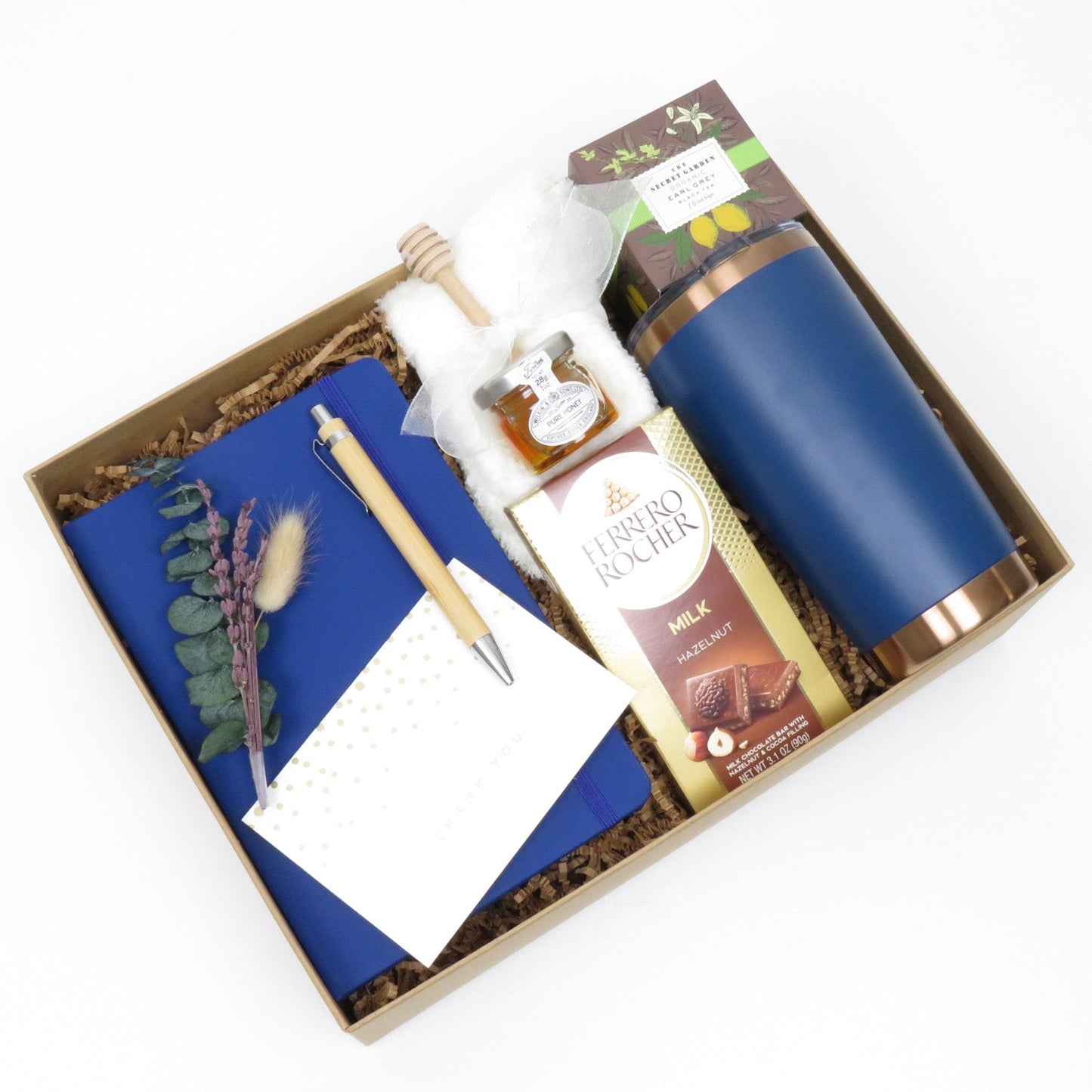 Luxury Cozy Gift Set with Insulated Copper Tumbler, Gourmet Chocolates, and Pampering Essentials - Gifterria US - Gift Set