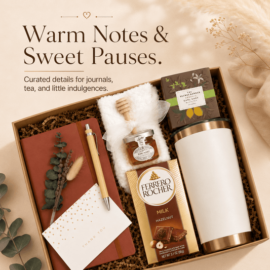 Luxury Cozy Gift Set with Insulated Copper Tumbler, Gourmet Chocolates, and Pampering Essentials - Gifterria US - Gift Set