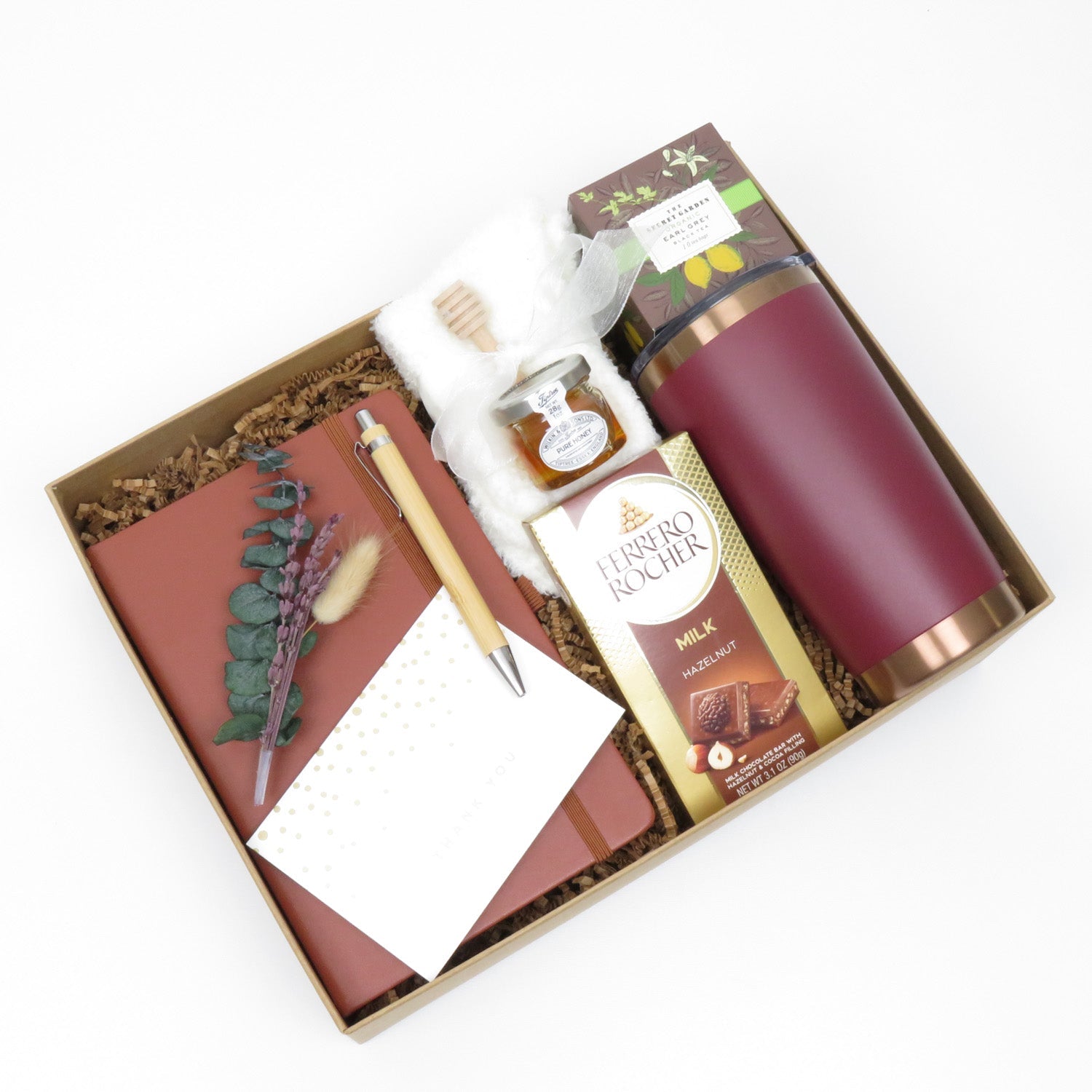 Luxury Cozy Gift Set with Insulated Copper Tumbler, Gourmet Chocolates, and Pampering Essentials - Gifterria US - Gift Set