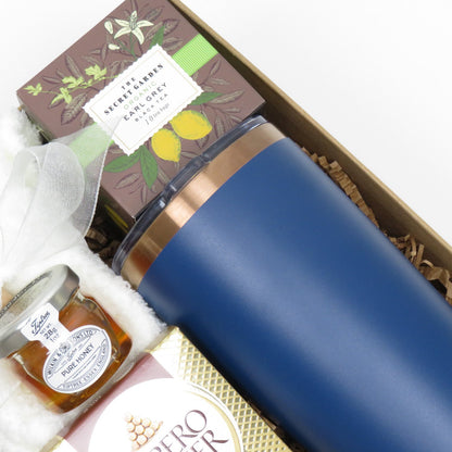Luxury Cozy Gift Set with Insulated Copper Tumbler, Gourmet Chocolates, and Pampering Essentials - Gifterria US - Gift Set