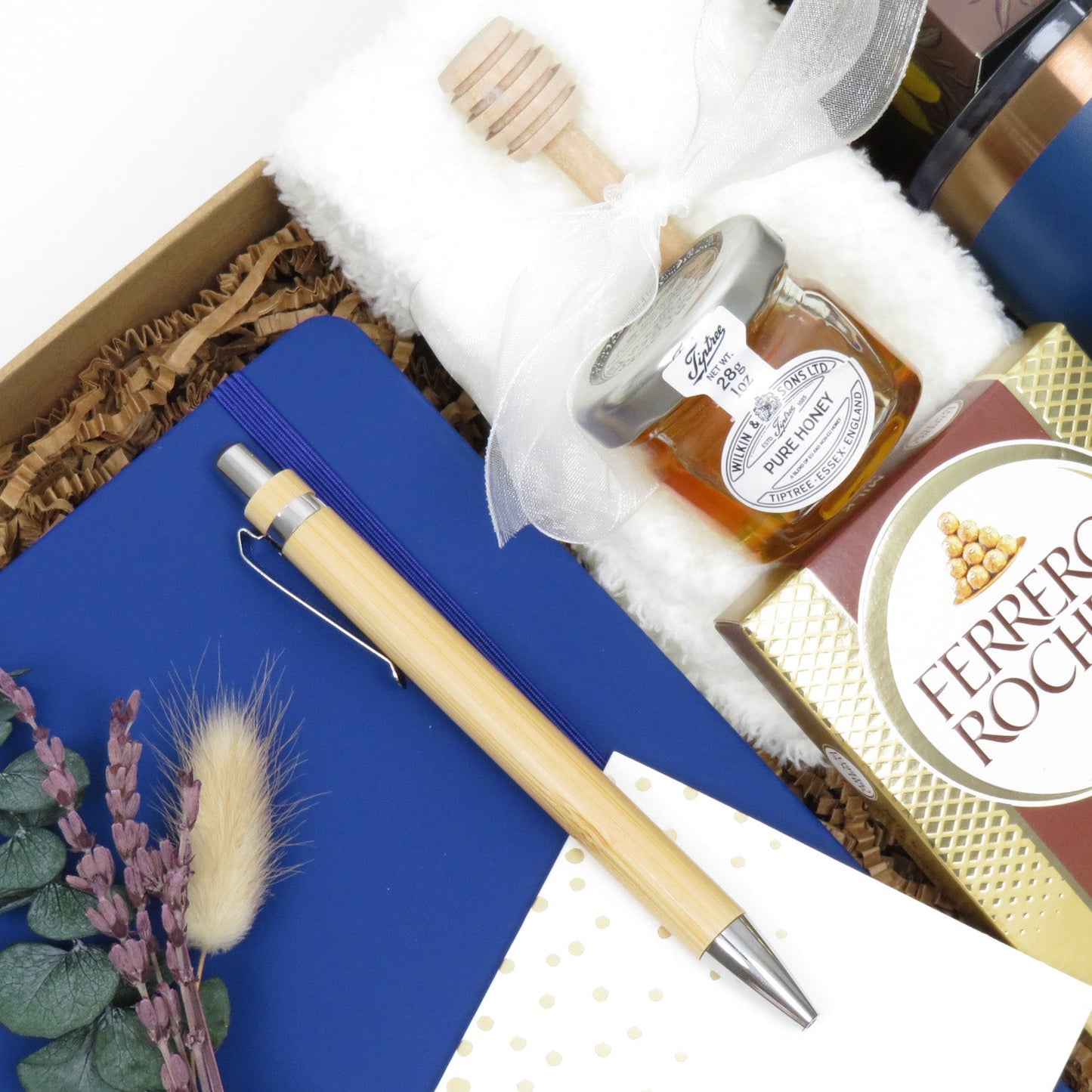 Luxury Cozy Gift Set with Insulated Copper Tumbler, Gourmet Chocolates, and Pampering Essentials - Gifterria US - Gift Set